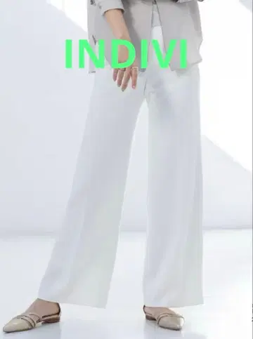 INDIVI 스트레치 와이드 팬츠