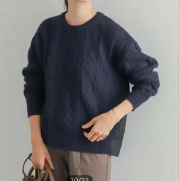 작년 구매 1회 착용 새상품급 어반 리서치 도어스 아란 콤비 니트 M