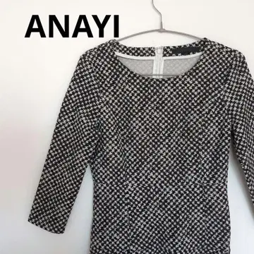 ANAYI 아나이 하운드투스 패턴 프린트 원피스