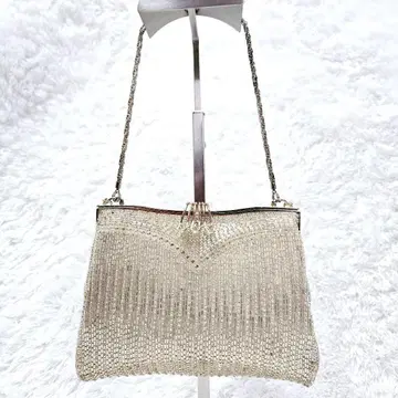 비즈 백 펄 비쥬 체인 핸드백 포멀 결혼식