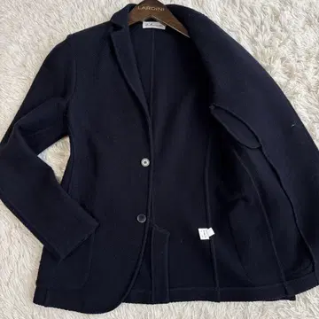 (새상품급) 마리넬라 니트 테일러드 자켓 울 이탈리아제 네이비