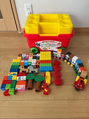 호빵맨 첫 블록 웨건 SL맨과 123! 숫자 블록