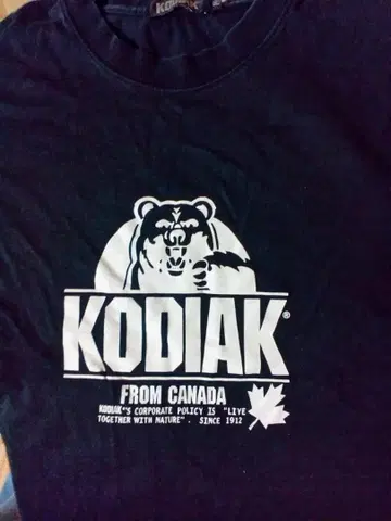 [블랙T] [KODIAK 곰 로고 반팔 티셔츠]