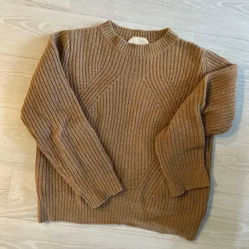 Emmaculate 베이지 니트 스웨터 긴팔