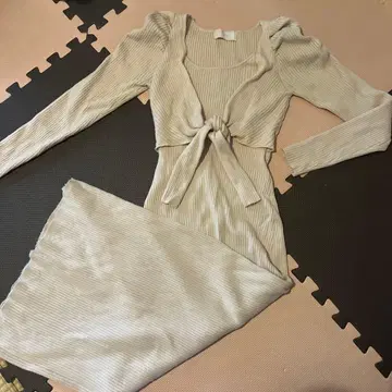 Rady 리브 니트 롱 원피스 베이지