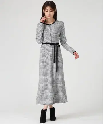 트위드 머메이드 니트 원피스