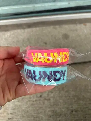 Vaundy 러버 밴드 라이트 블루 토마토 레드 2개 세트