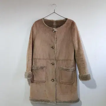 무스탕 코트 베이지