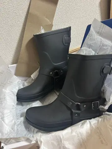 락피쉬 레인부츠 블랙