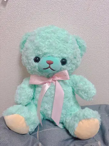민트 그린 곰 모양 봉제 인형