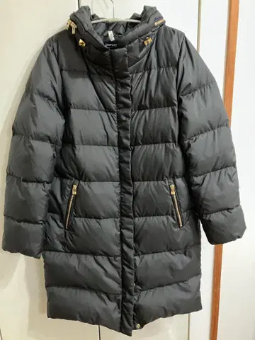 블랙 퀼팅 다운 자켓