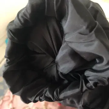 블랙 나일론 다운 자켓