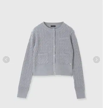 USAGI ONLINE 한정 컬러 리틀 케이블 니트 가디건