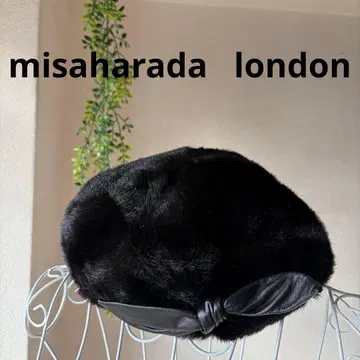 misaharada 블랙 인조 모피 가죽 리본 포함 영국제 심플