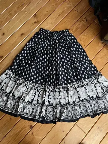 SLOBE IENA 인도 패널 프린트 캉캉 스커트