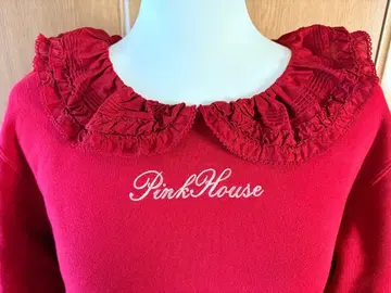 핑크하우스 피코 프릴 카라 부착 트레이닝복