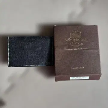 [ 미사용 ] Whitehouse Cox 명함지갑 블랙 브라이들 가죽
