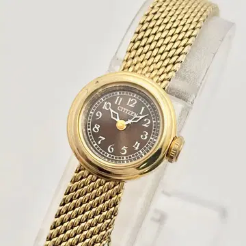 CITIZEN 브라운 골드 메쉬 쿼츠 여성용 손목시계 5