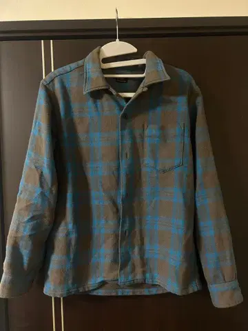 텐더로인 체크 무늬 플란넬 셔츠 브라운/블루 M