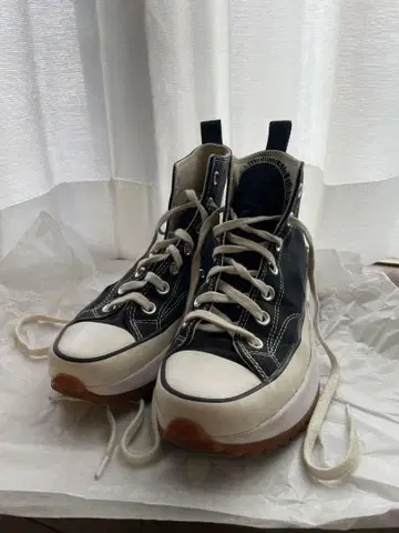 일본 미발매 CONVERSE 런스타 하이크 통굽 블랙