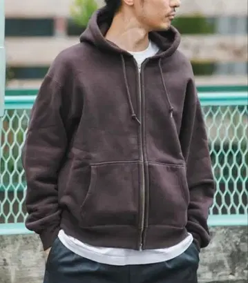 LOGIC ONE SWEAT ZIP PARKA 브라운 M