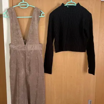 살로펫 원피스 니트 블랙