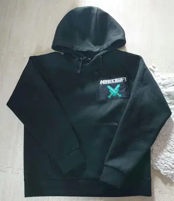 후드 부착 후드티 M 블랙