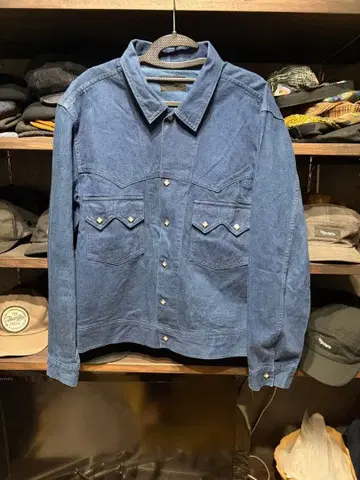 다크 블루 데님 자켓 코튼 100%