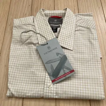 새상품 미사용 VICTORINOX 베이지 체크 셔츠 M