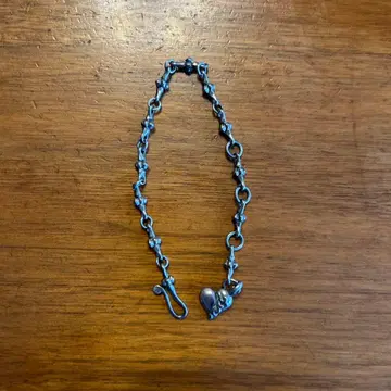 실버 체인 팔찌 하트 참 포함