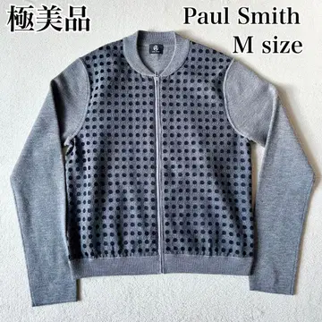 컨디션 최상 폴 스미스 블랙 도트 패턴 집업 가디건 M