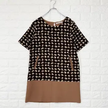 [알파벳 알파벳] F 브라운 계열 체크 튜닉 원피스 봄/가을