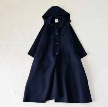 에부르 ebure 지론 라무 멜톤 스텐 칼라 후데트 롱 코트