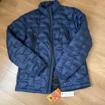 네이비 퀼팅 다운 자켓