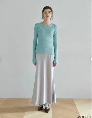 시루무린 새틴 머메이드 스커트