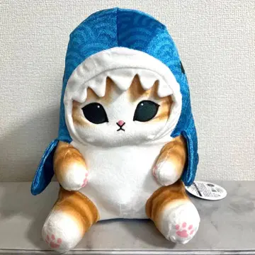 [새상품] mofusand 상어냥 와 BIG 봉제 인형 블루