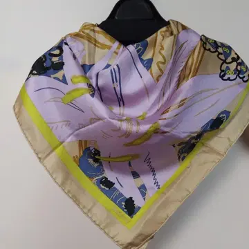 manipuri 실크 꽃무늬 스카프