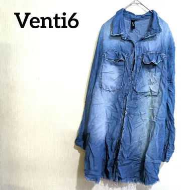 Venti6 데님 긴팔 셔츠