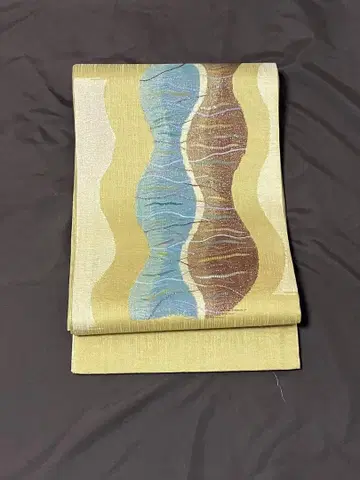 물결 무늬 캐주얼 오비 베이지 파랑 브라운 북 모양