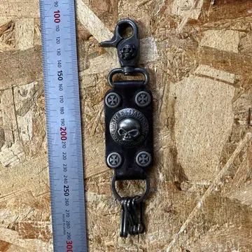 Harley Davidson 스컬 가죽 키링