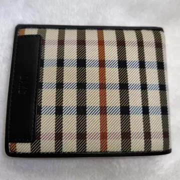 DAkS 닥스 이단 접이식 지갑 체크 무늬 이탈리아제