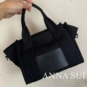 안나수이 ANNA SUI 캔버스 백 핸드백 블랙