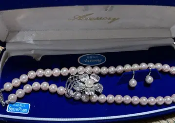 Queen Pearl 펄 목걸이 귀찌 세트