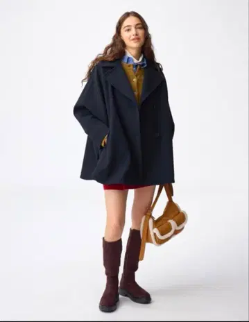 코지 멜톤 코트 네이비 L