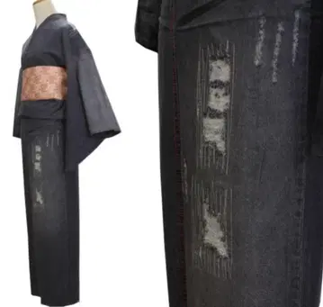 데님 크러쉬 원단 와유라쿠 MEGURU 여성용 오비는 포함되지 않습니다