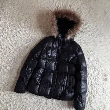 Y2K 헤이세이 갸루 광택 다운 자켓 퍼 3WAY 시크 스타일 짧은 기장