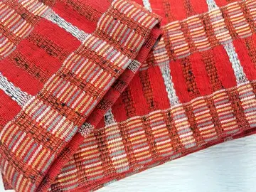 츠무기 사가노 반폭 오비 2주 요네자와 직조