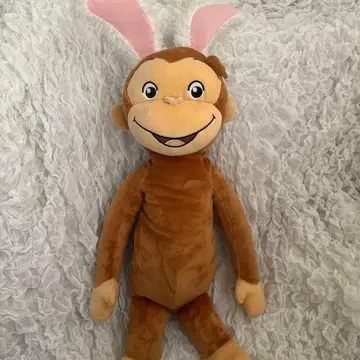 호기심 많은 조지 봉제 인형 토끼 귀
