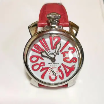 GaGa MILANO 수동 와인딩 시계 /RED/48mm