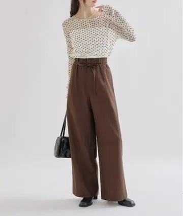 mystic 브라운 W 벨트 팬츠 슬랙스 사이즈 0 mline